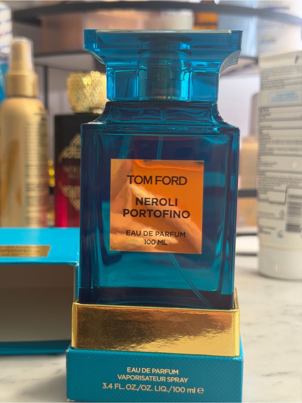 Tom Ford Neroli Portofino Bottle - Turquoise and Gold